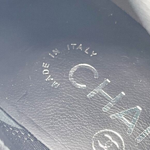 Chanel Black Lambskin CC Cap Toe Chain Detail Knee High Heel Boot size EU 37 - Picture 15 of 16